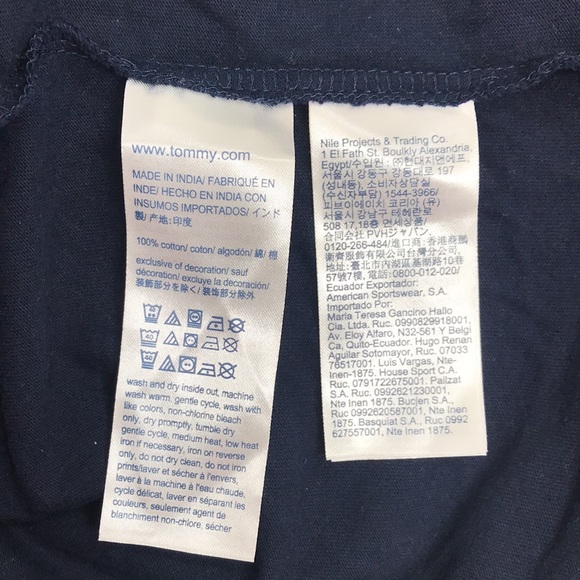 Tommy Hilfiger Size XL Mens T-Shirts Navy Blue Short Sleeves 208-08 - Picture 8 of 10